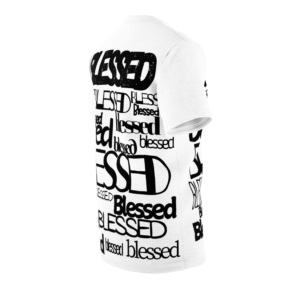 Blessed in Every Font Graphic Tee-Black