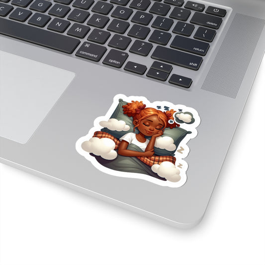 Sleepy Girl Kiss-Cut Sticker