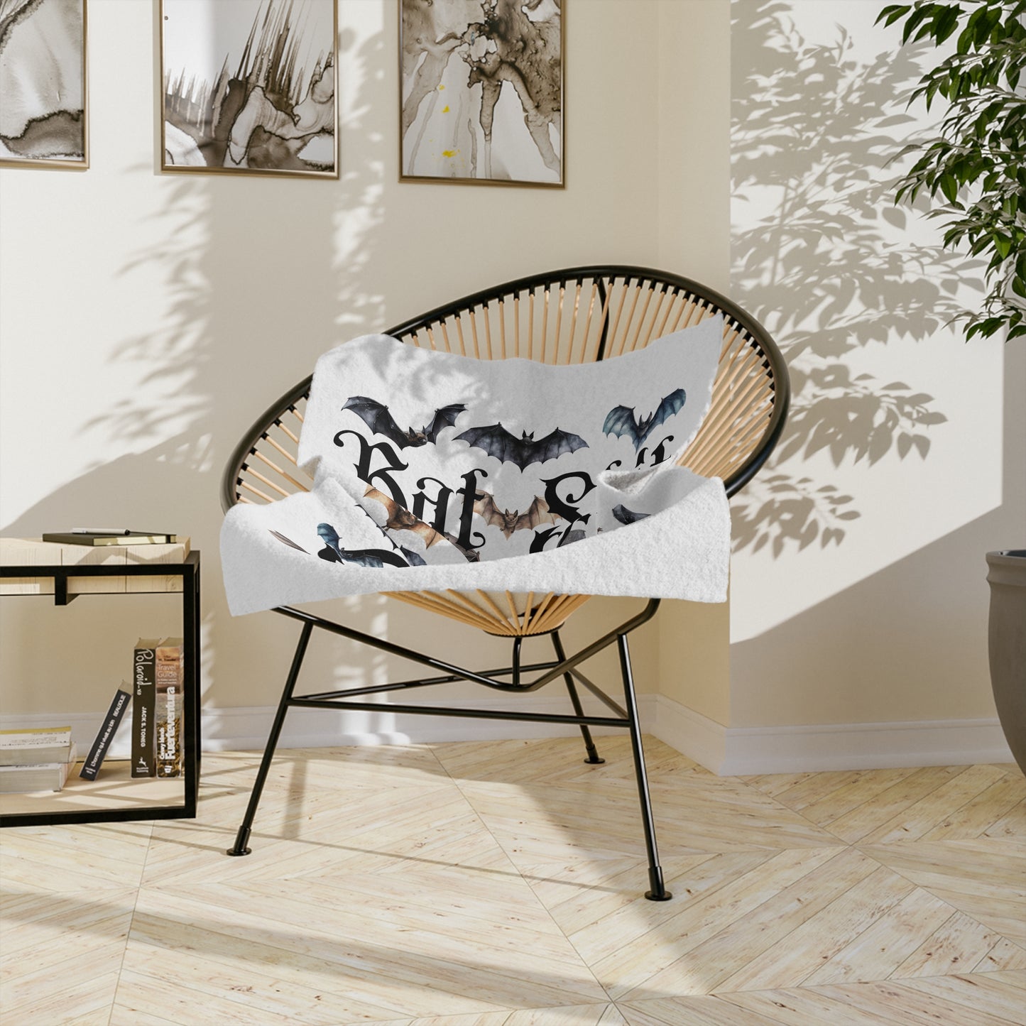 Bat Shit Crazy Halloween Velveteen Microfiber Blanket