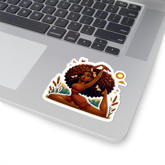 Yoga Girl Kiss-Cut Sticker