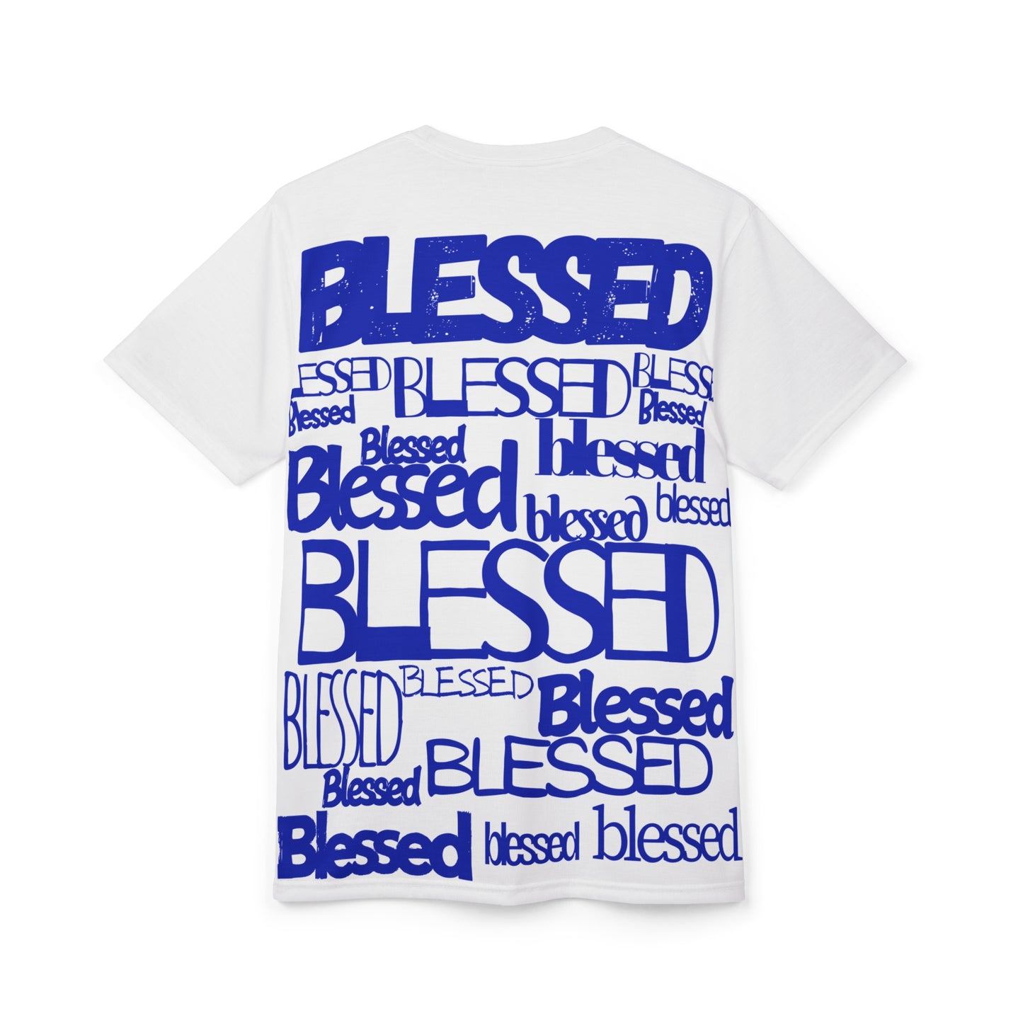 Blessed in Every Font Graphic Tee (AOP)