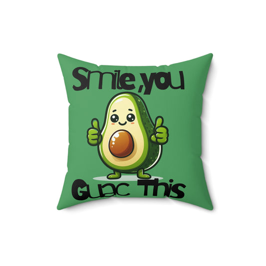 Smile & Guac Square Pillow