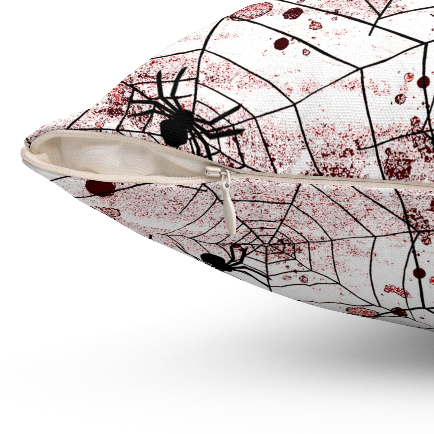 Spiderweb Halloween Pillow Spun Polyester Square