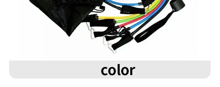 Ultimate 11-Piece Resistance Band Set - Versatile Fitness Training Kit with Handles, Door Anchor, and Carry Bag