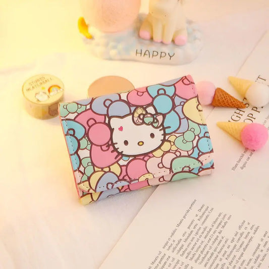 Adorable Hello Kitty Folding Wallet - Cute Coin Purse for Girls and Women
