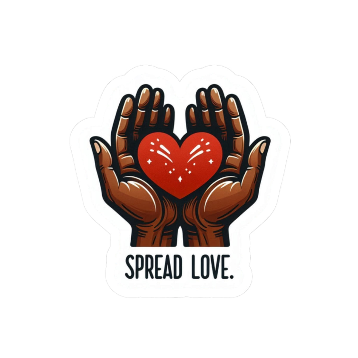 Spread Love Kiss-Cut Sticker — Positive Affirmation Decal