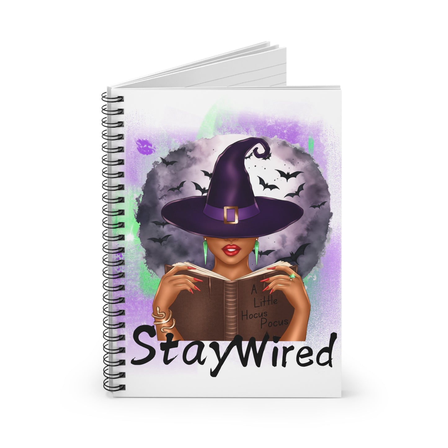 Stay Wired Halloween Spiral Notebook - Ruled Line