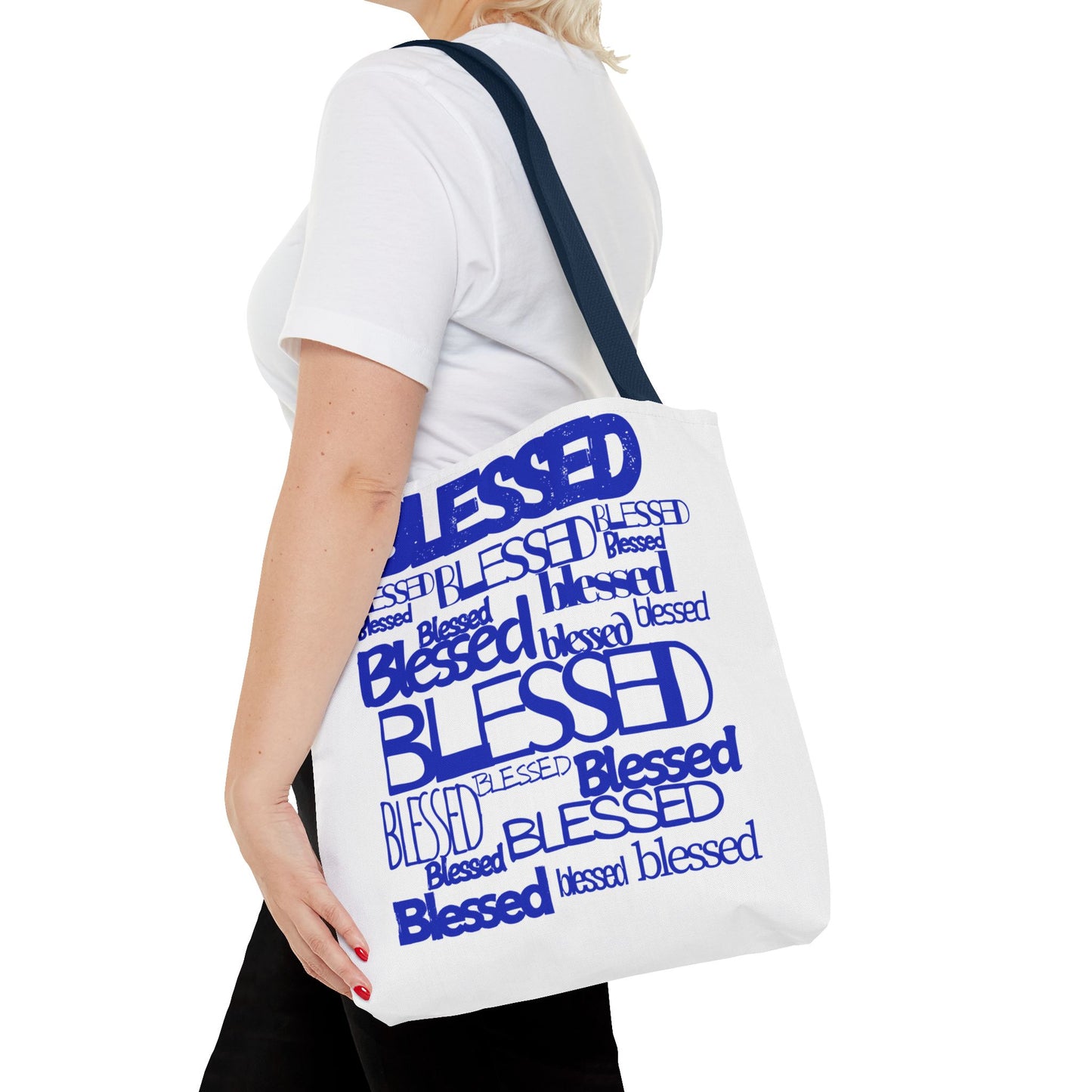Blessed in Every Font Book Tote  (AOP)
