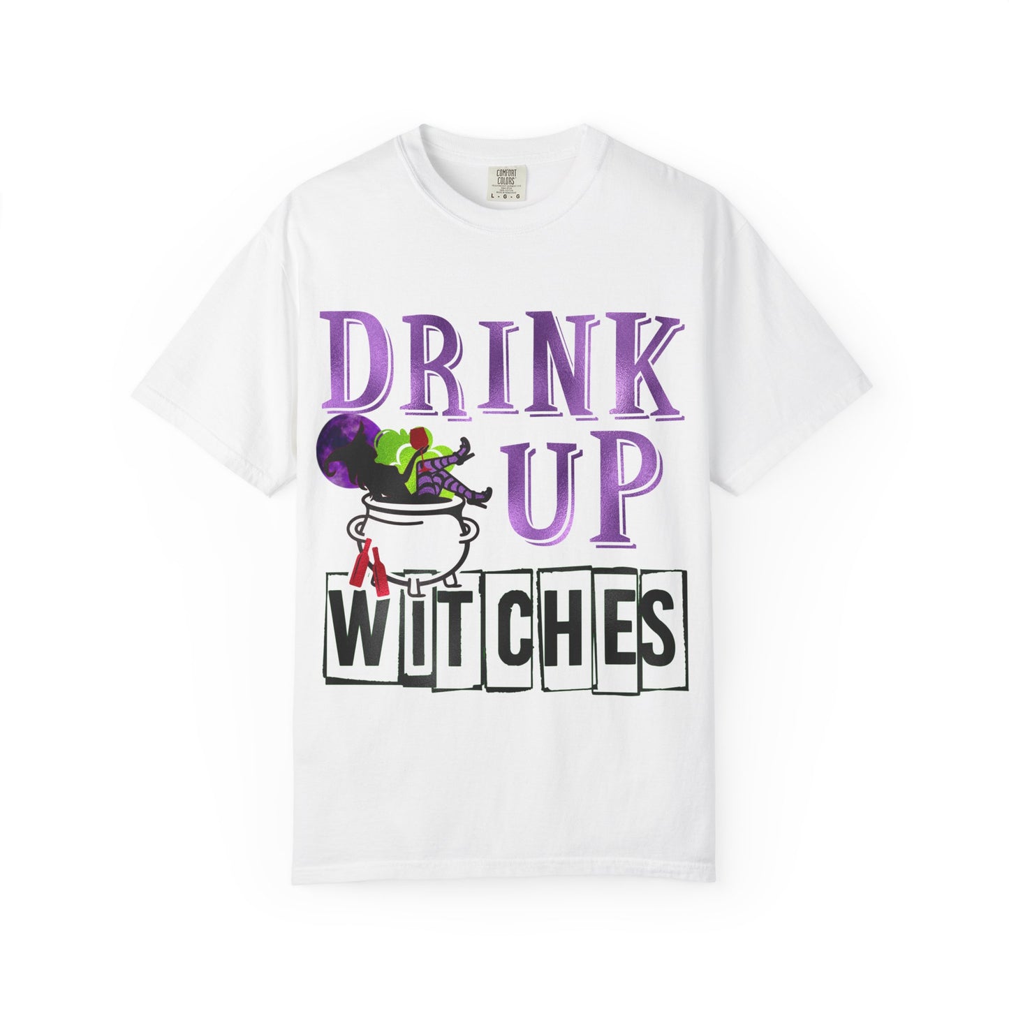 Drink Up Halloween Unisex Garment-Dyed T-shirt