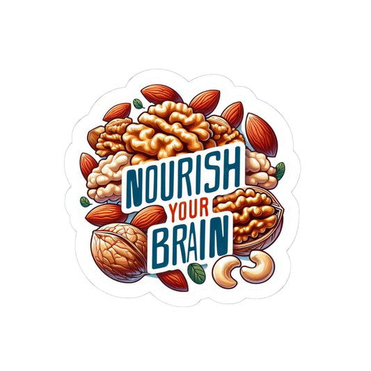 Nourish Your Brain Nut Mix  Kiss-Cut Sticker