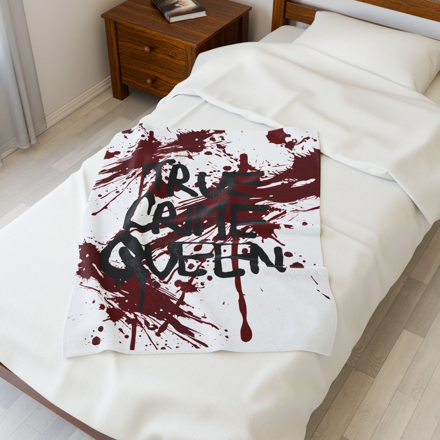 True Crime Queen Velveteen Plush Blanket, Cozy Throw for Crime Lovers, Home Décor, Gift for Fans, Soft Blanket for Movie Nights, True [...]