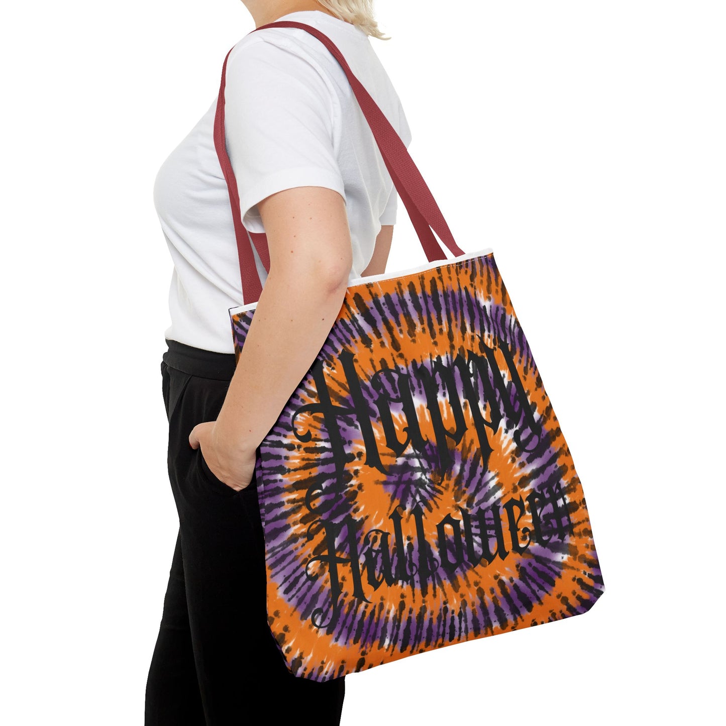 Happy Halloween Tie Dye Tote Bag