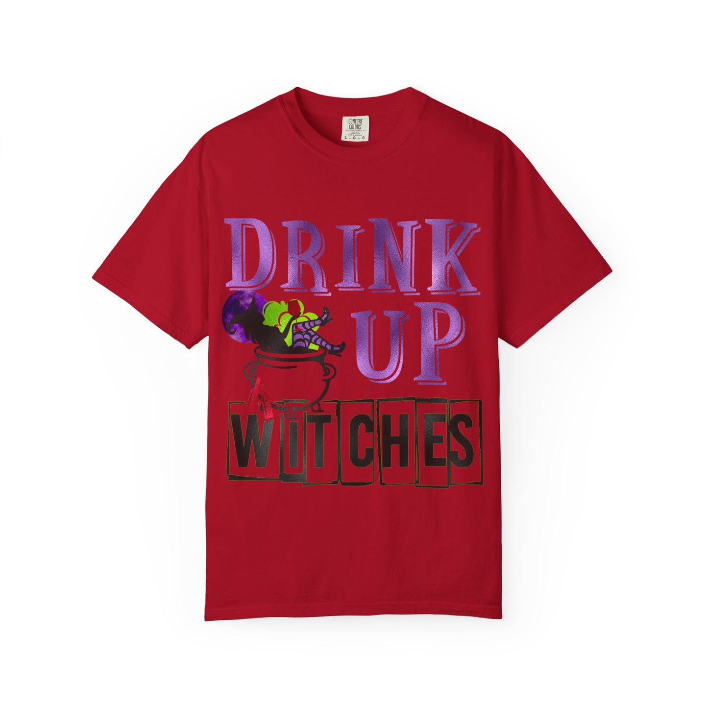 Drink Up Halloween Unisex Garment-Dyed T-shirt