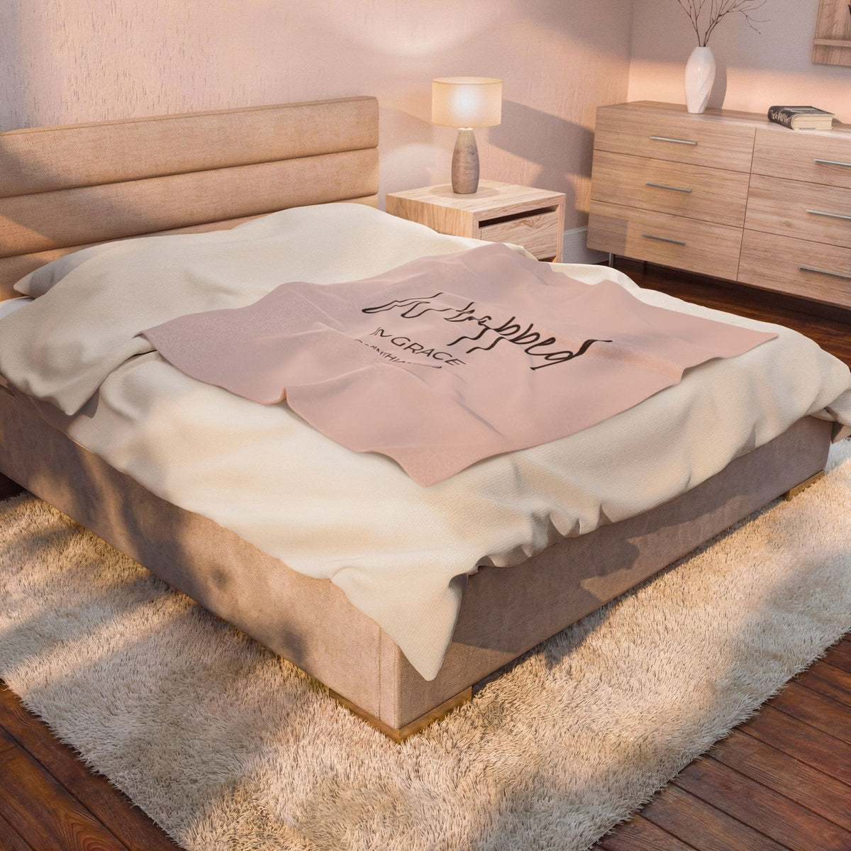 Wrapped in Grace Velveteen Plush Blanket