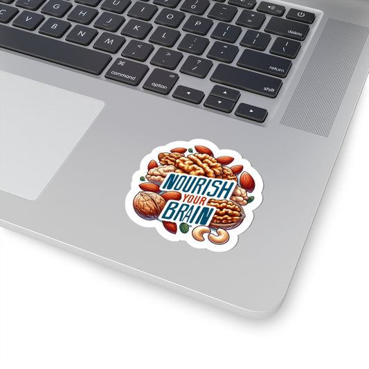 Nourish Your Brain Nut Mix  Kiss-Cut Sticker
