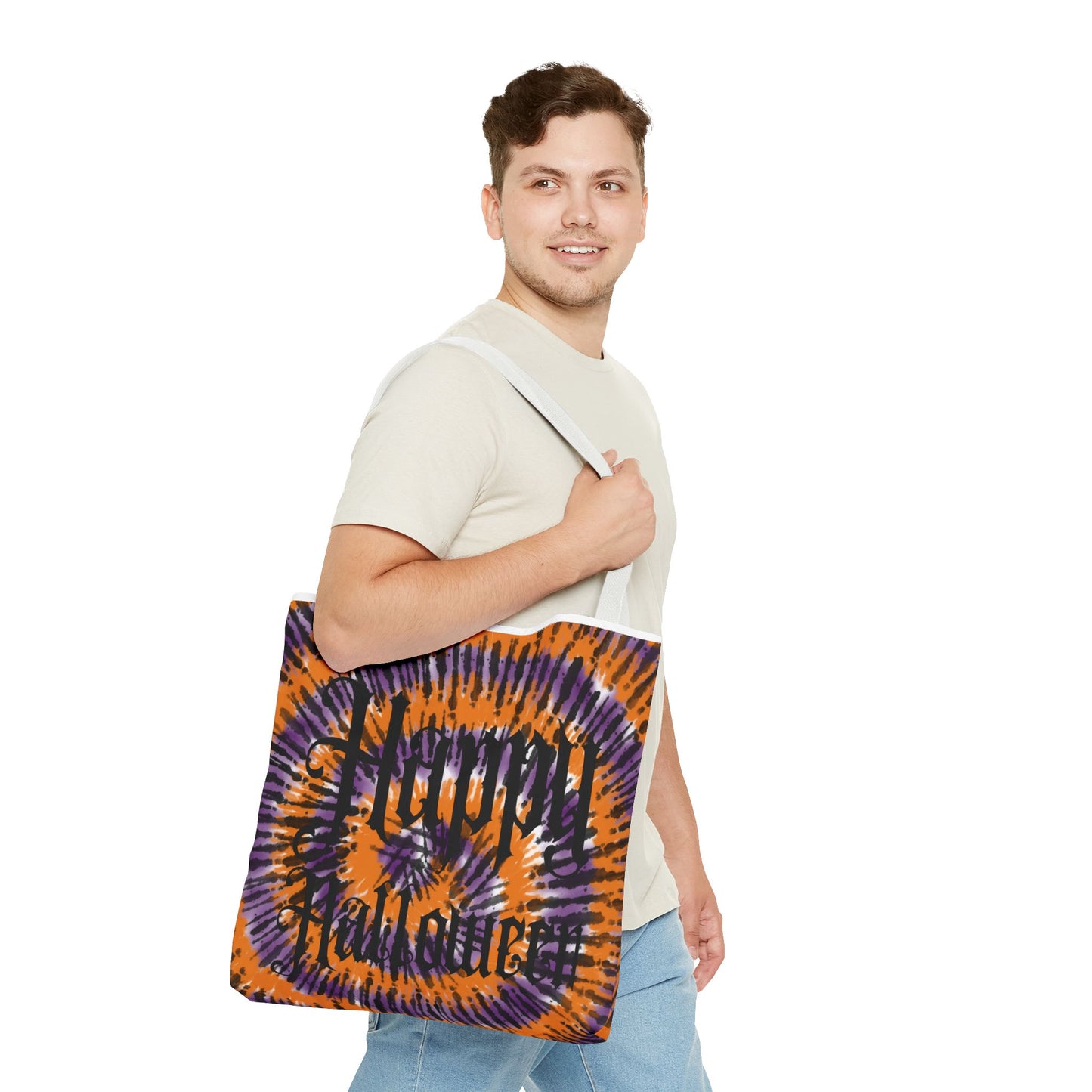 Happy Halloween Tie Dye Tote Bag