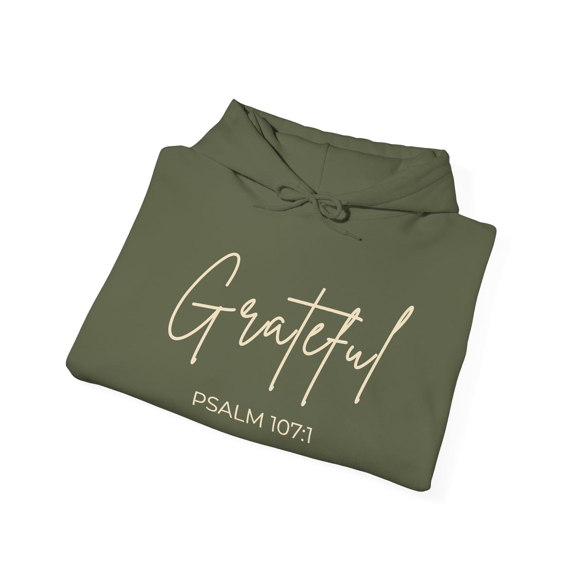Grateful Hoodie – Military Green & Dark Chocolate