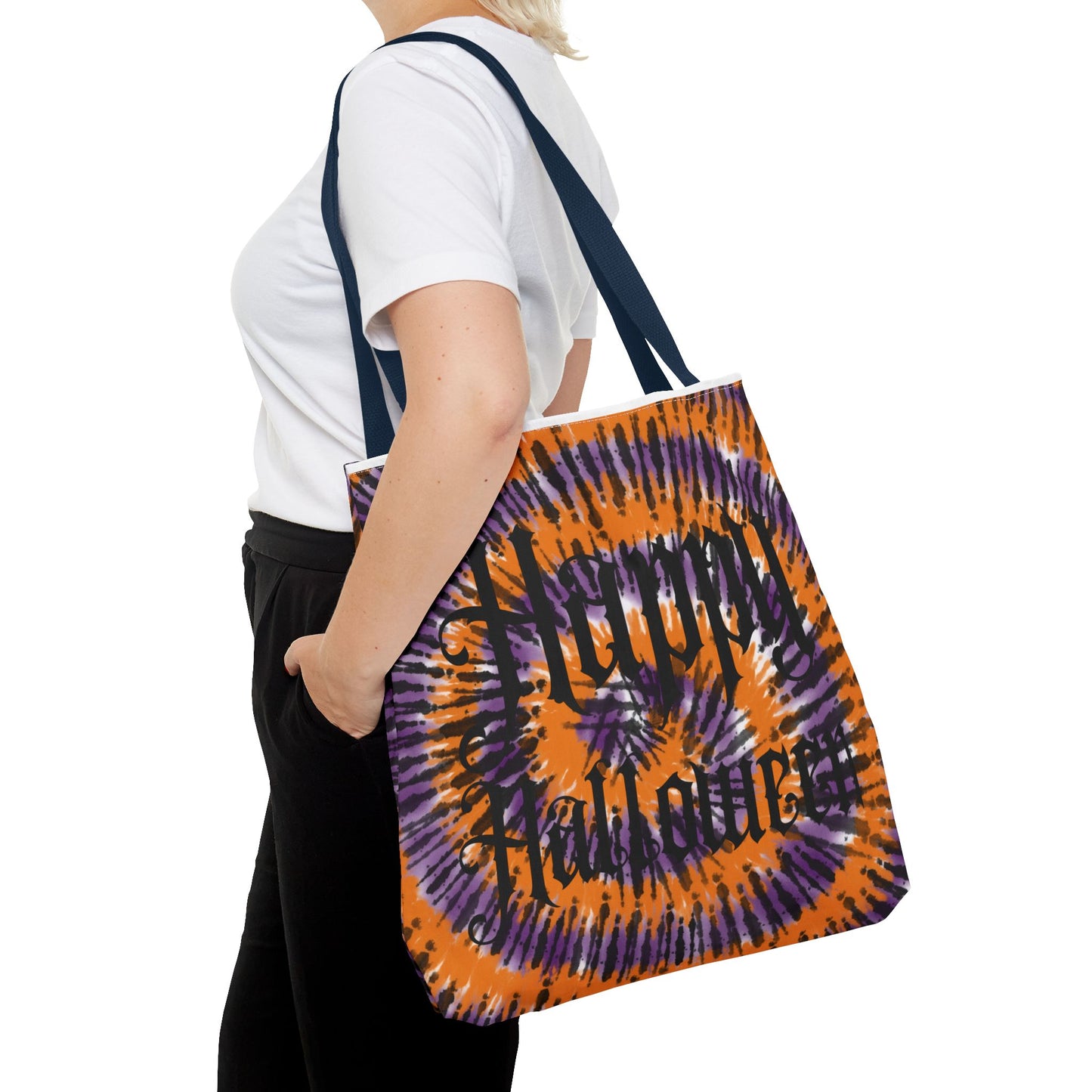 Happy Halloween Tie Dye Tote Bag