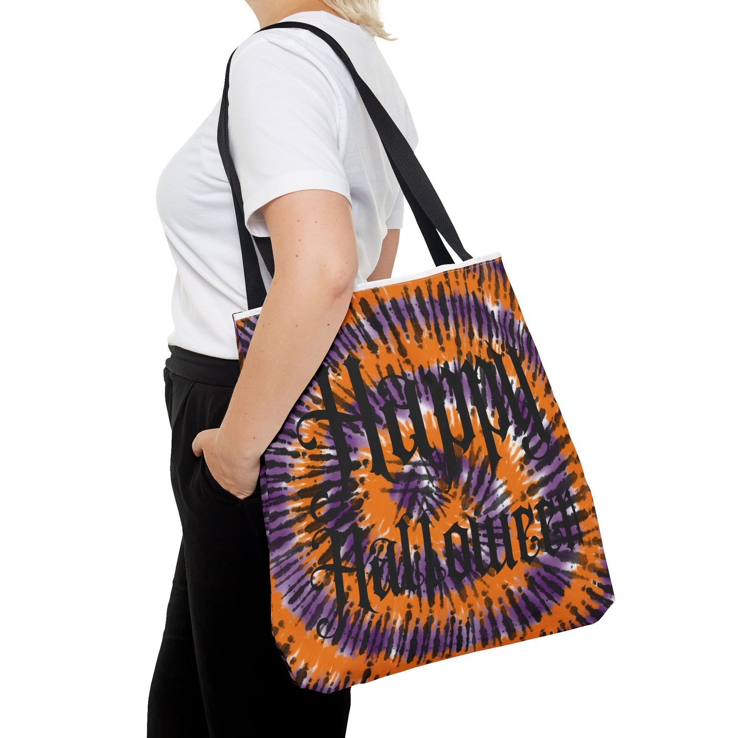 Happy Halloween Tie Dye Tote Bag