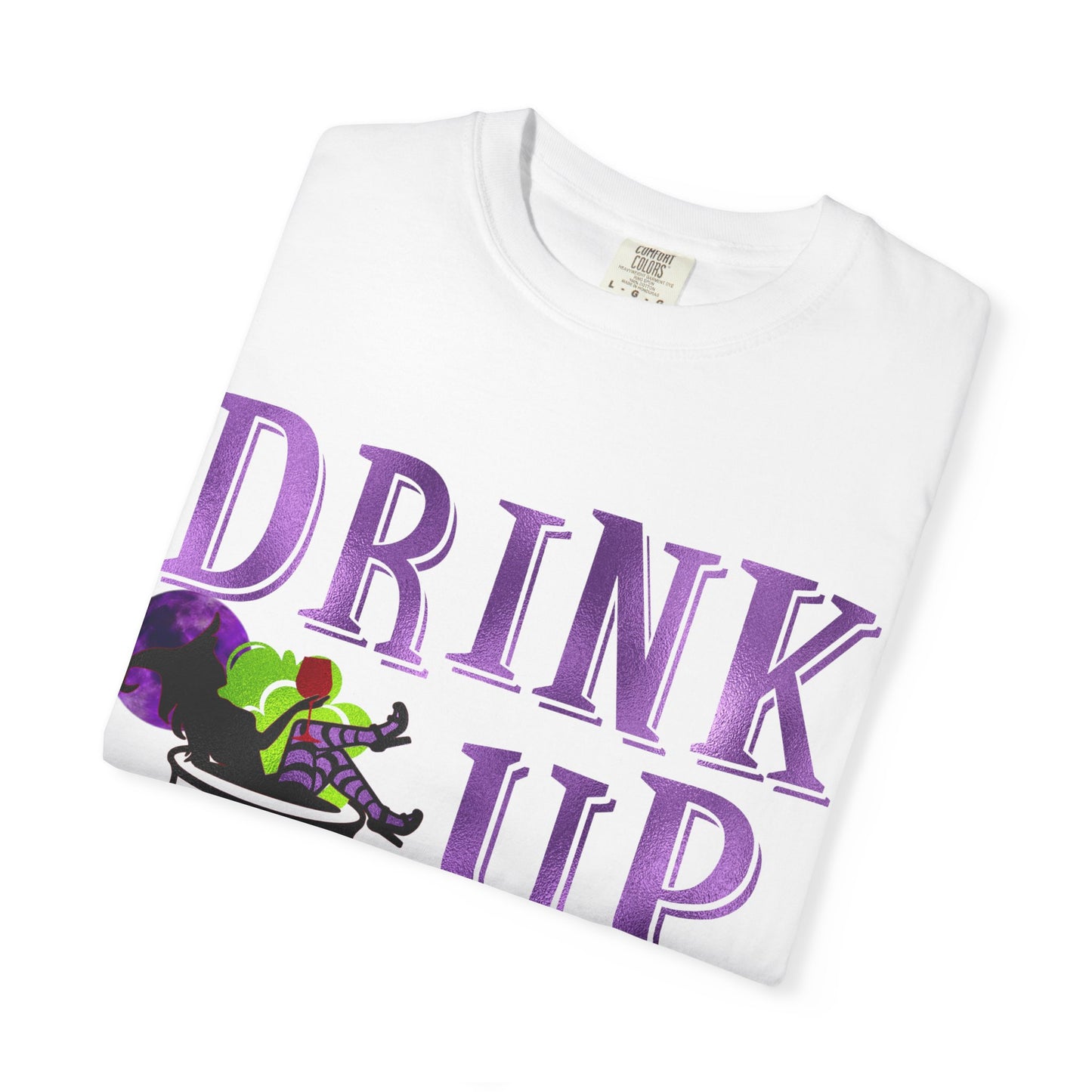 Drink Up Halloween Unisex Garment-Dyed T-shirt