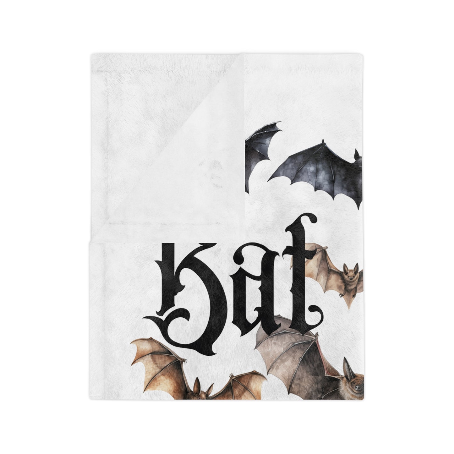 Bat Shit Crazy Halloween Velveteen Microfiber Blanket