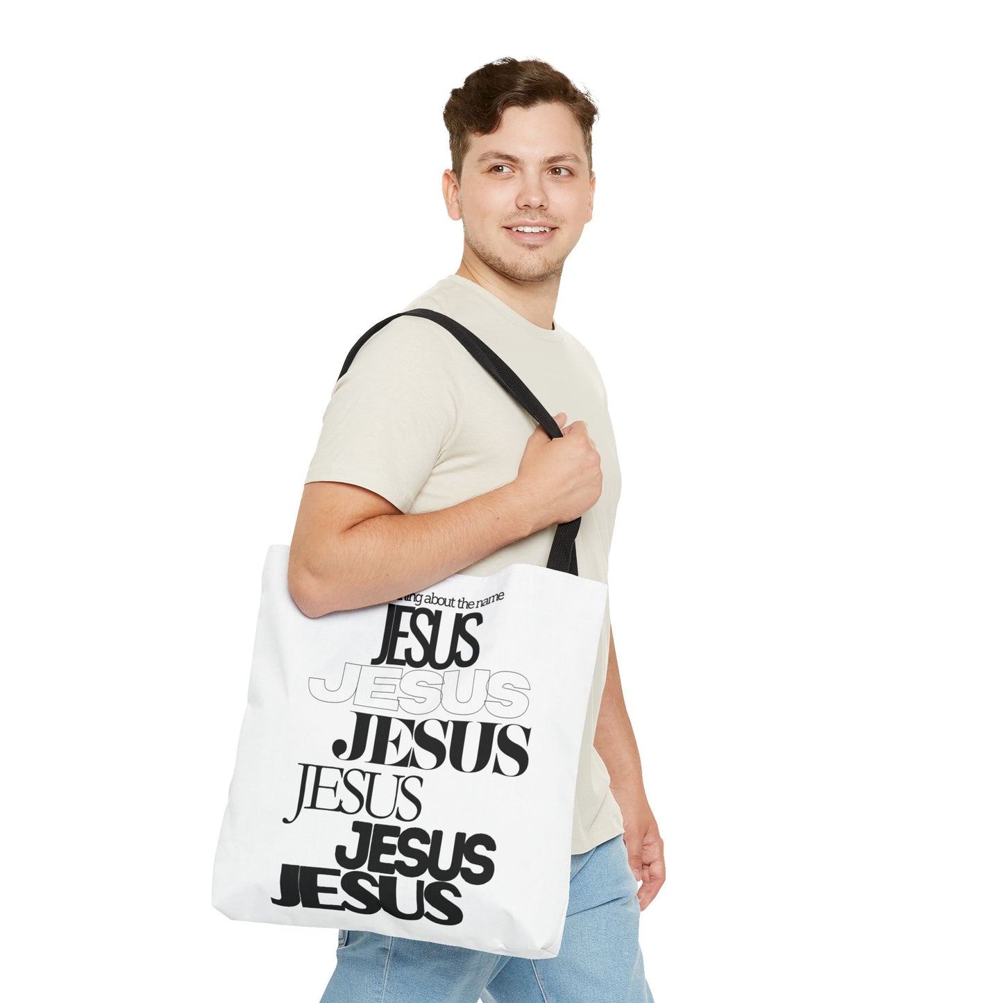 In His Name Book Tote (AOP)