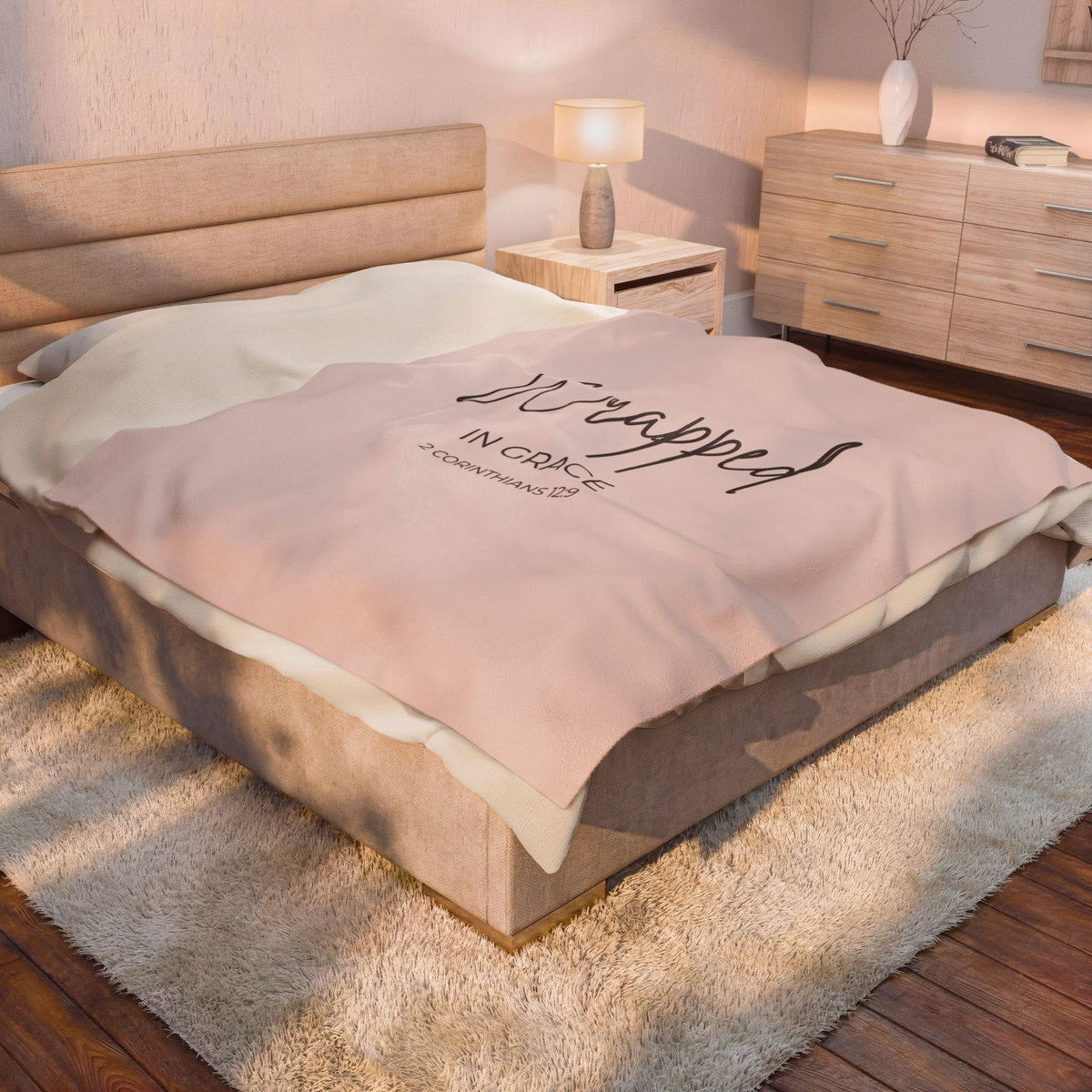 Wrapped in Grace Velveteen Plush Blanket