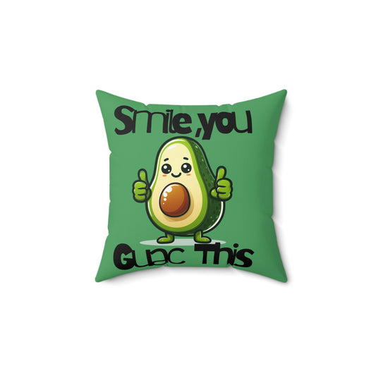 Smile & Guac Square Pillow