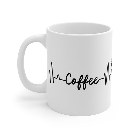 Heartbeats & Brew Ceramic Mug 11oz