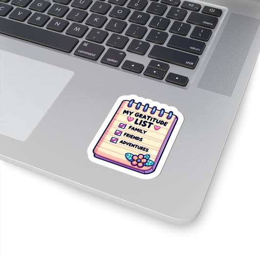 Gratitude List Kiss-Cut Sticker