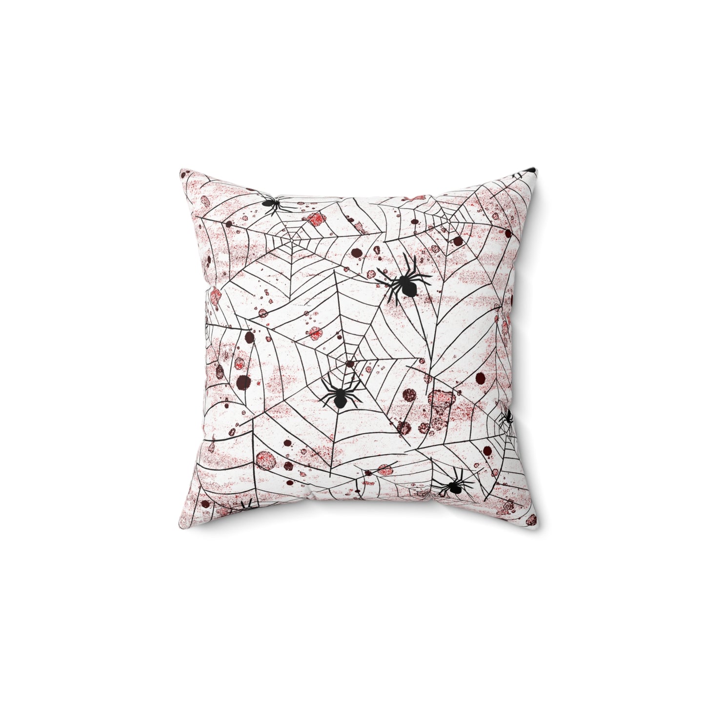 Spiderweb Halloween Pillow Spun Polyester Square