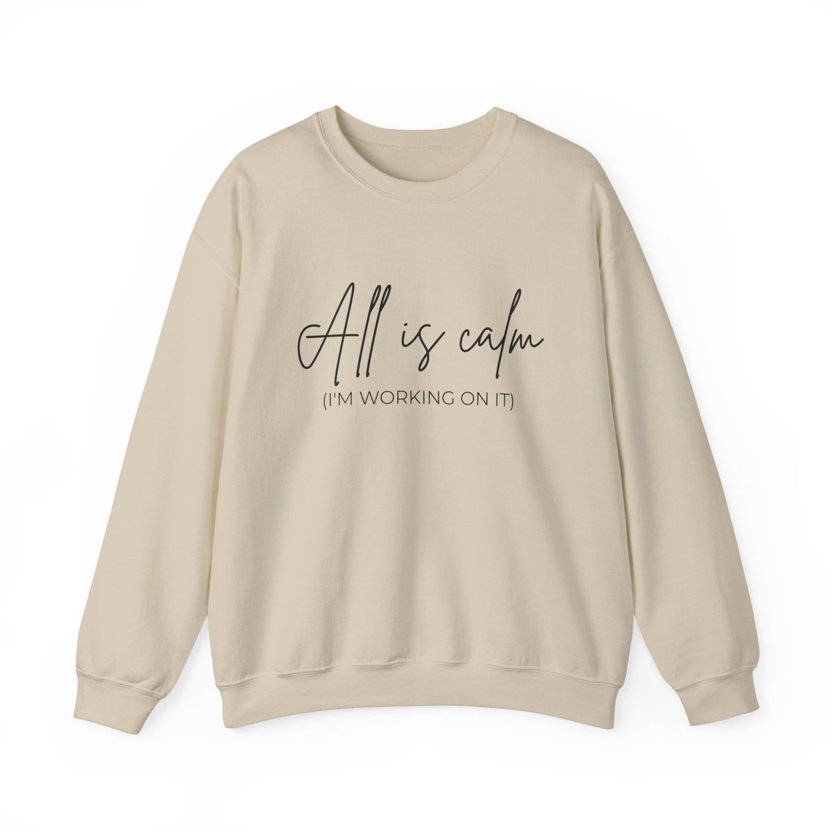 All Is Calm Crewneck Sweatshirt – Sand