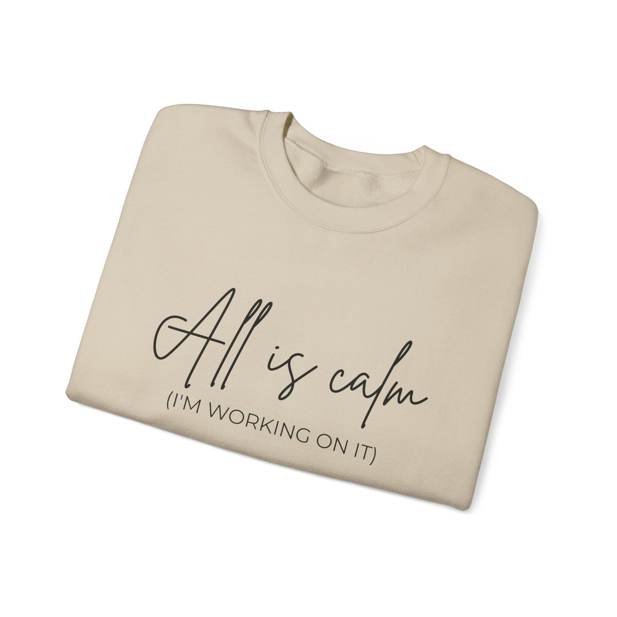 All Is Calm Crewneck Sweatshirt – Sand