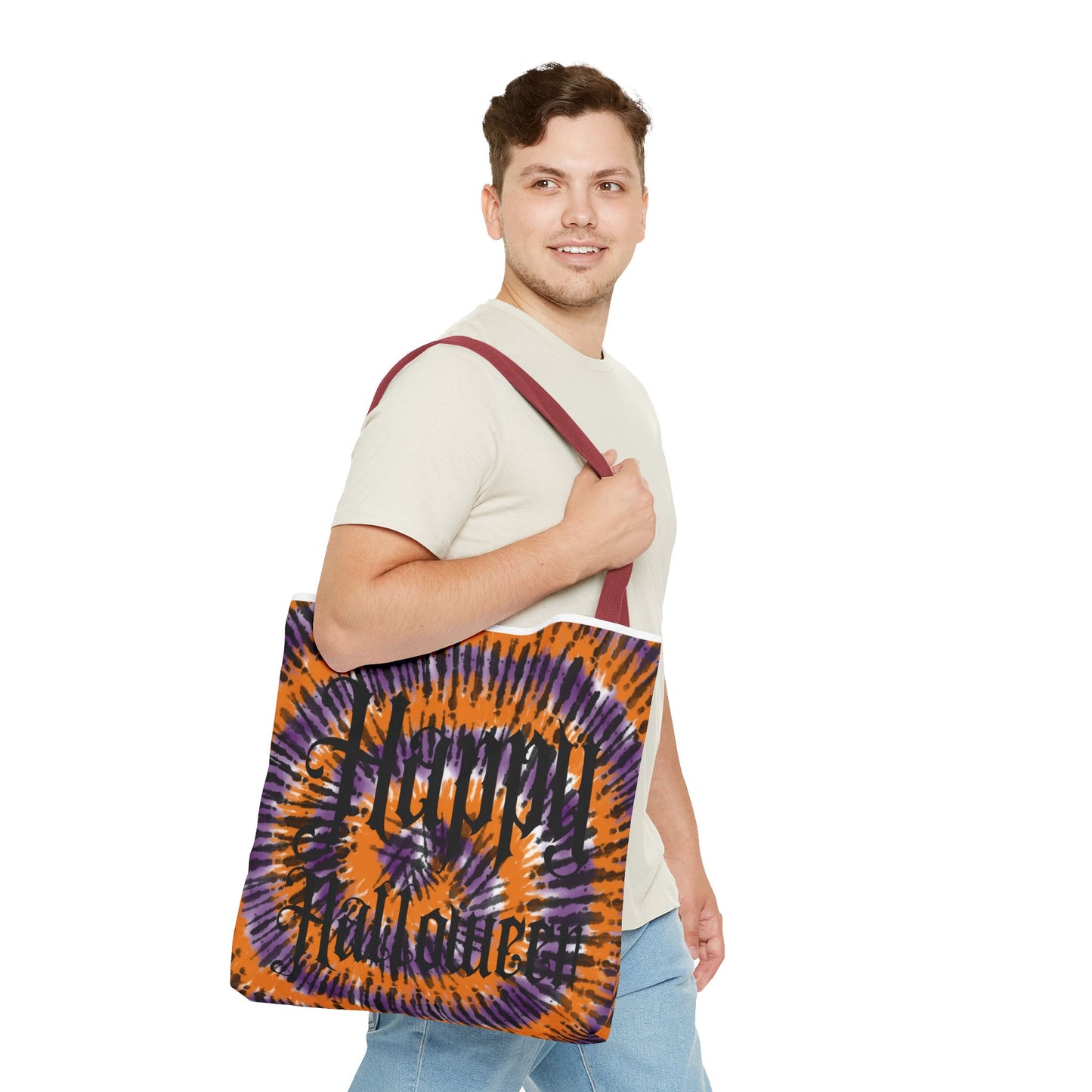 Happy Halloween Tie Dye Tote Bag