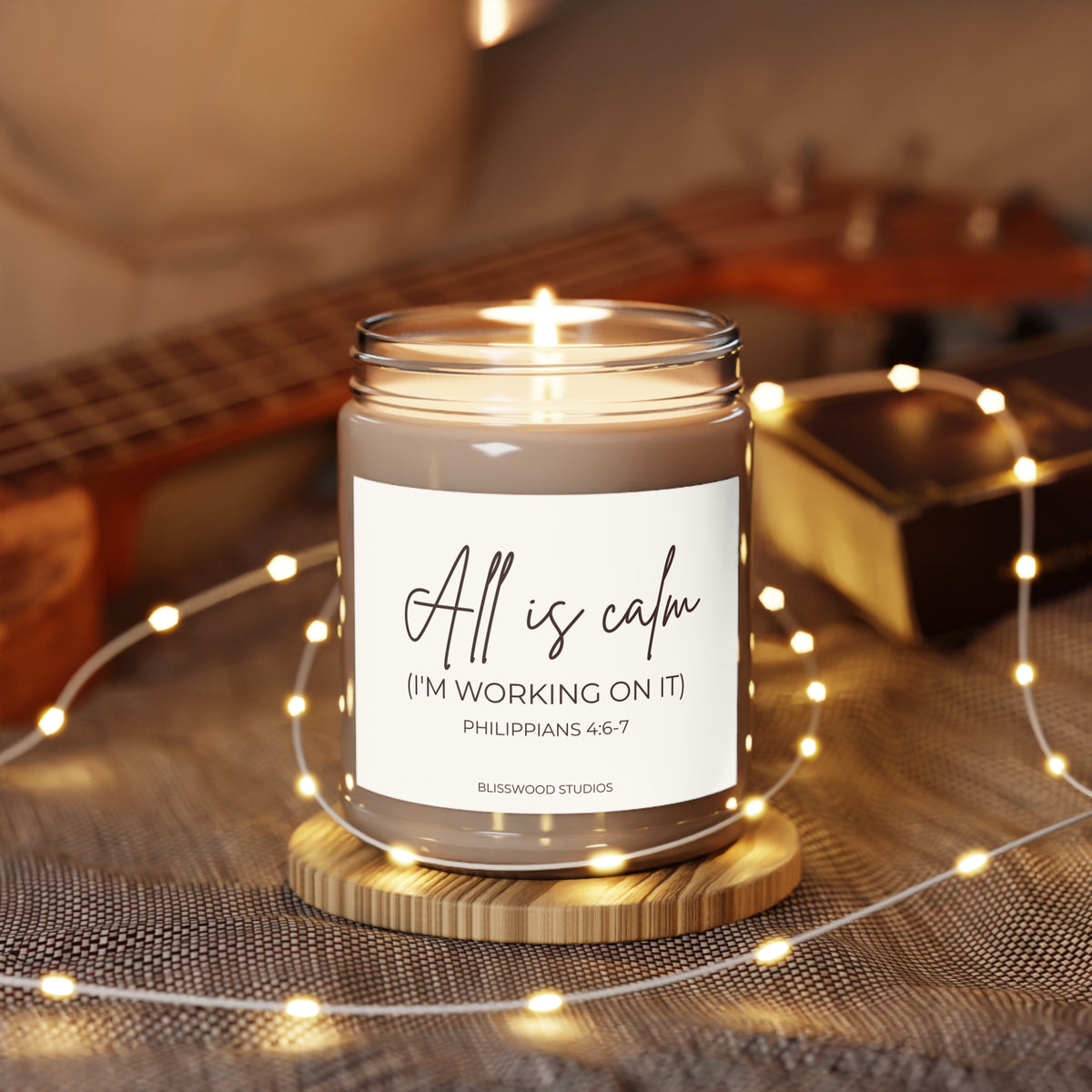 All Is Calm Soy Candle – 9oz Scented Jar