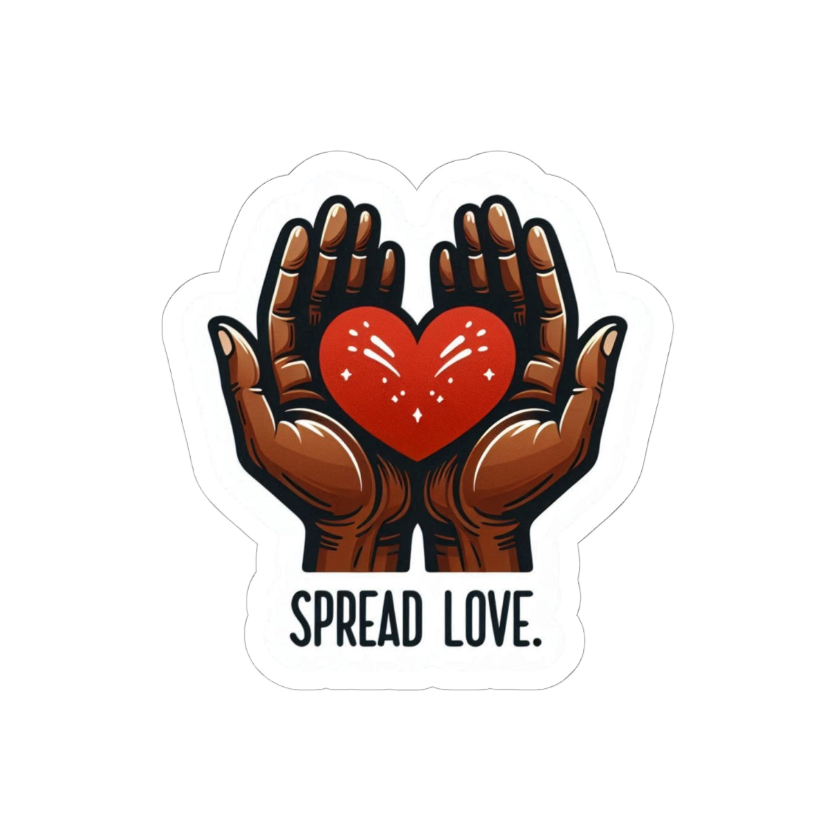 Spread Love Kiss-Cut Sticker — Positive Affirmation Decal