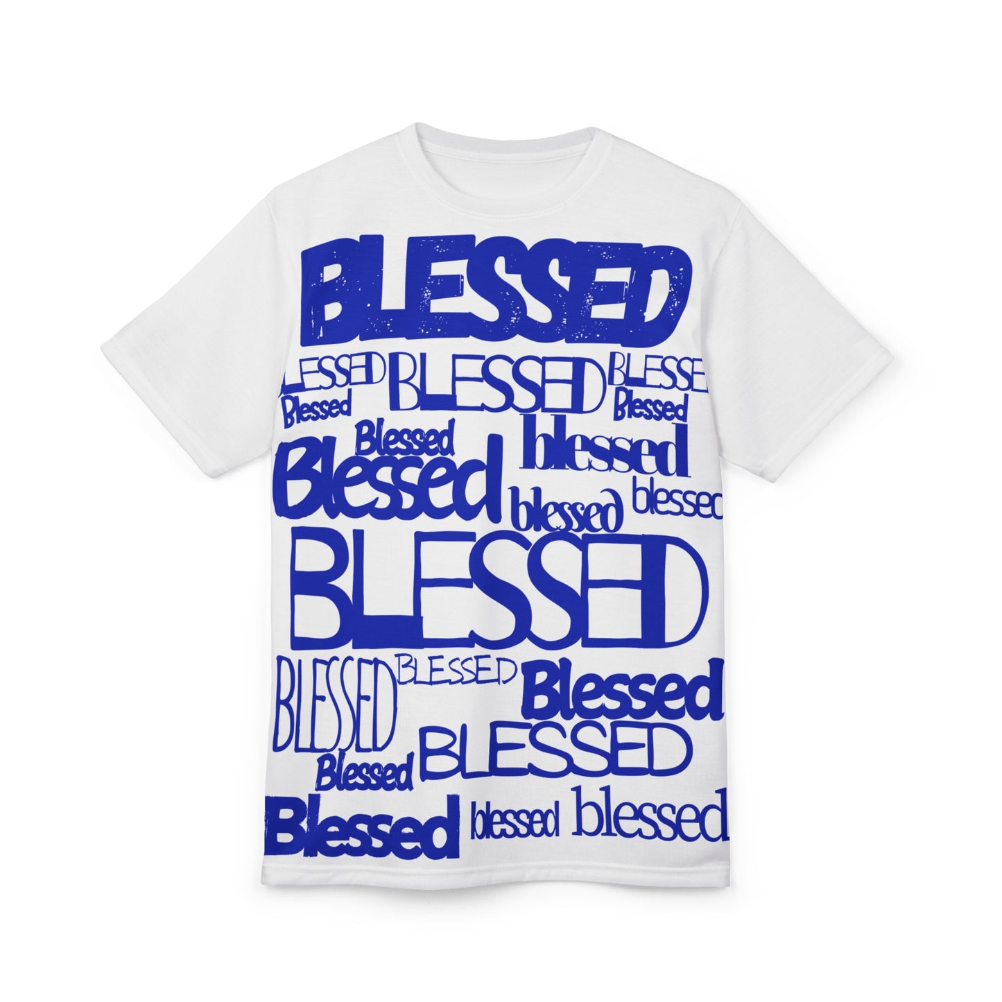 Blessed in Every Font Graphic Tee (AOP)