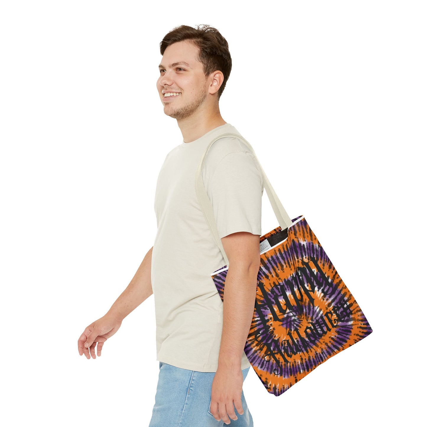Happy Halloween Tie Dye Tote Bag