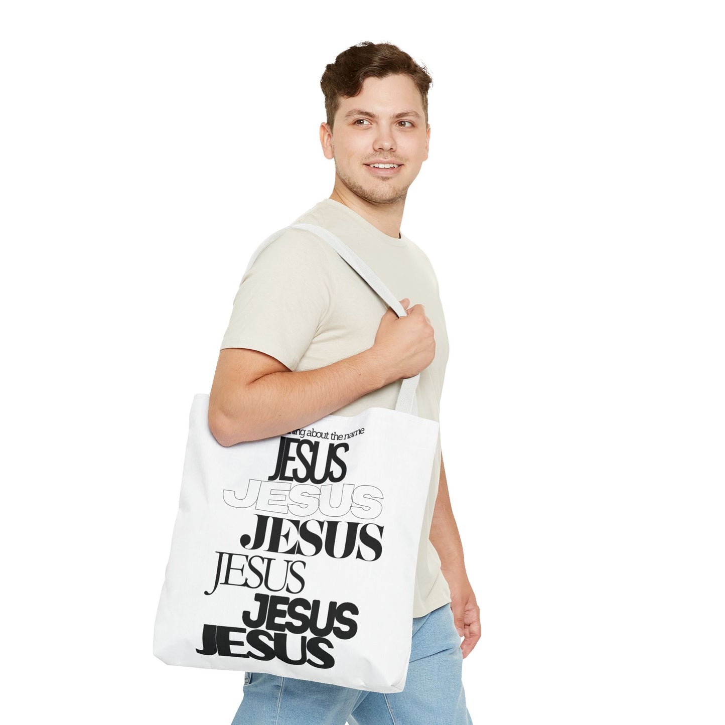 In His Name Book Tote (AOP)