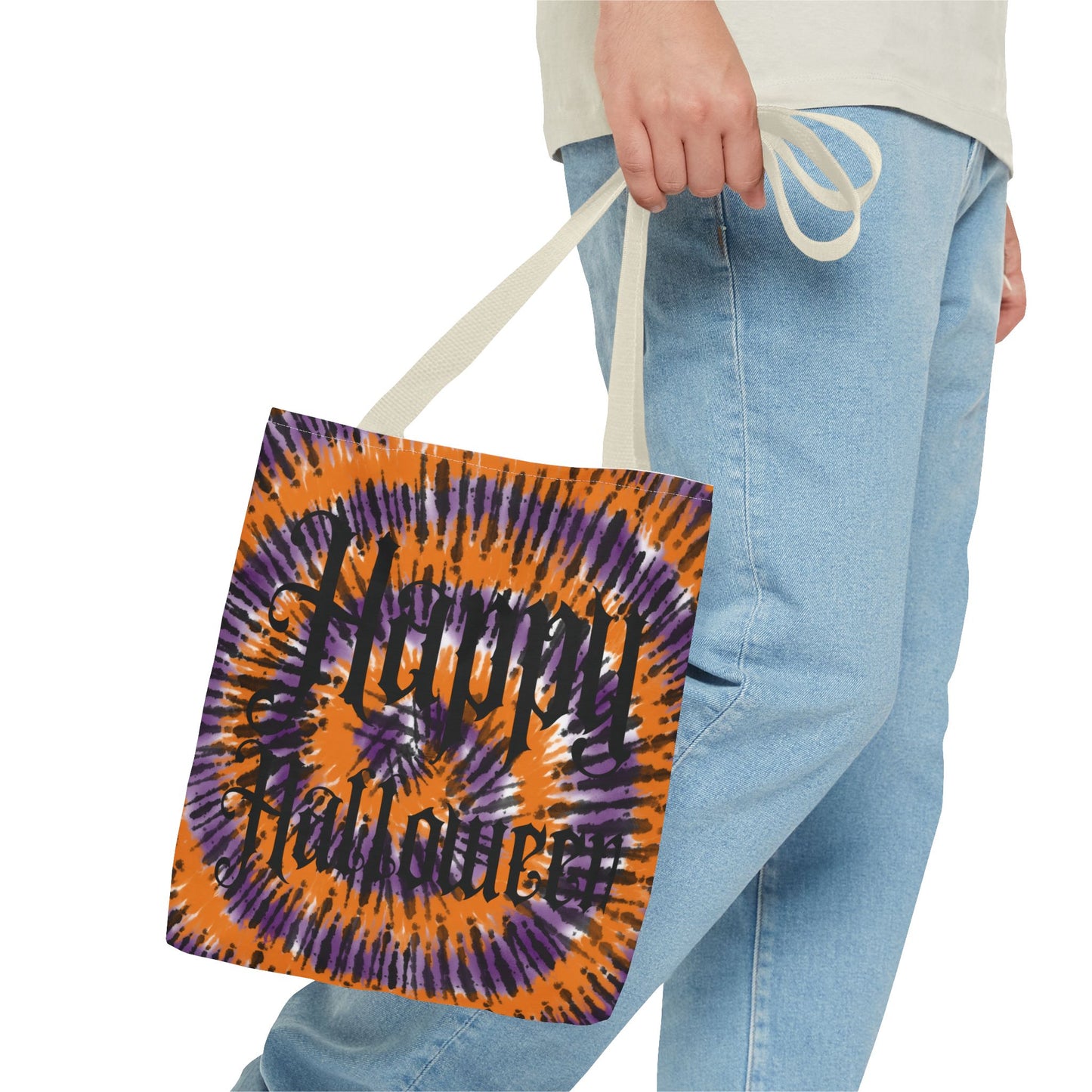 Happy Halloween Tie Dye Tote Bag