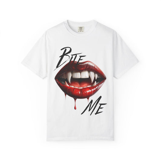 Bite Me Halloween Tee Unisex Garment-Dyed