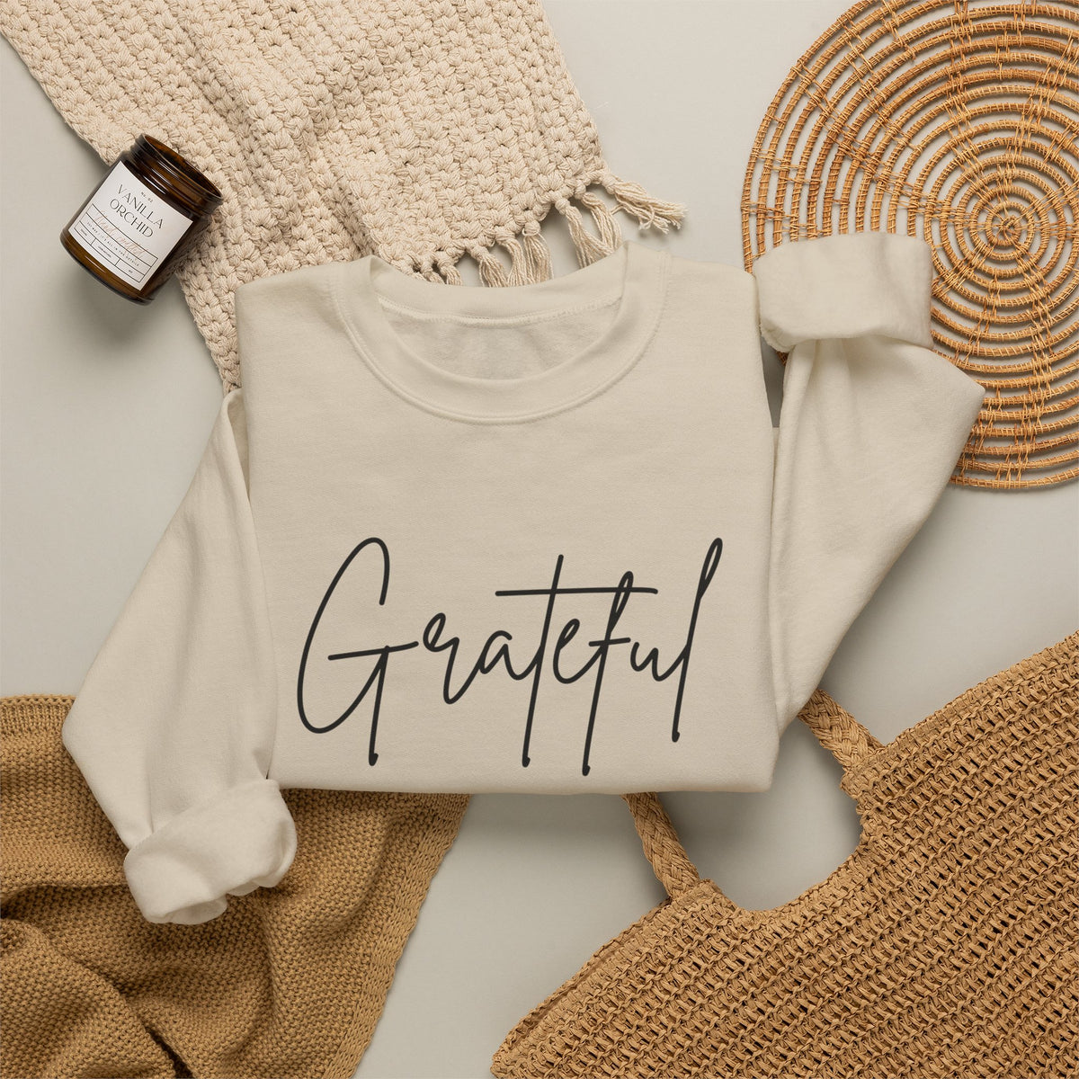 Grateful Crewneck Sweatshirt – Sand