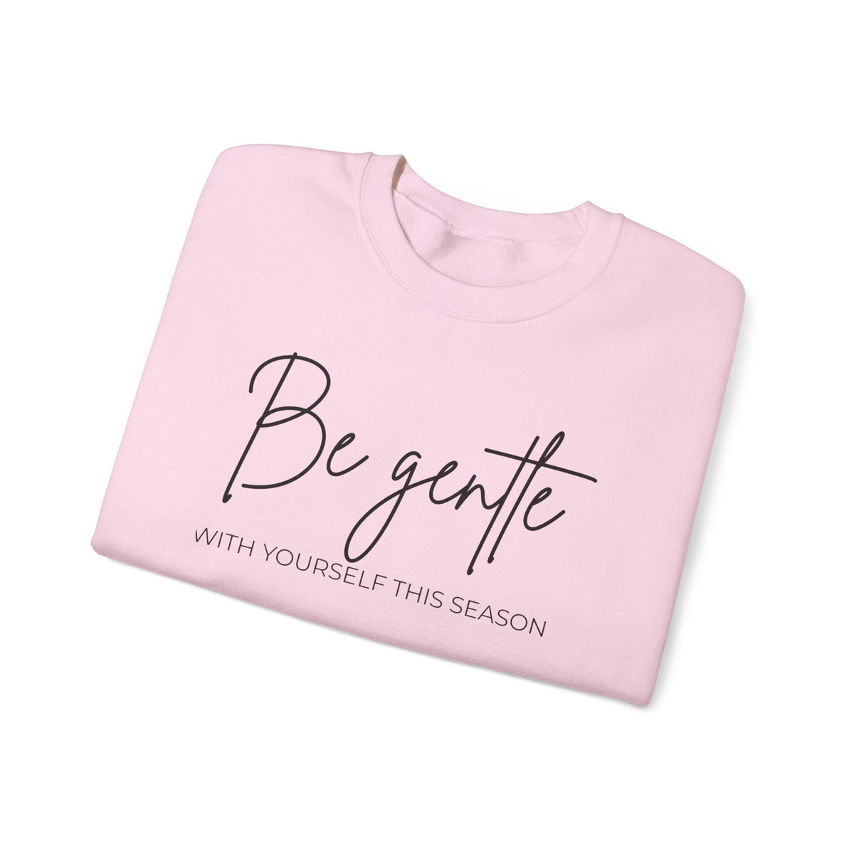 Be Gentle Crewneck Sweatshirt – Light Pink & Sand