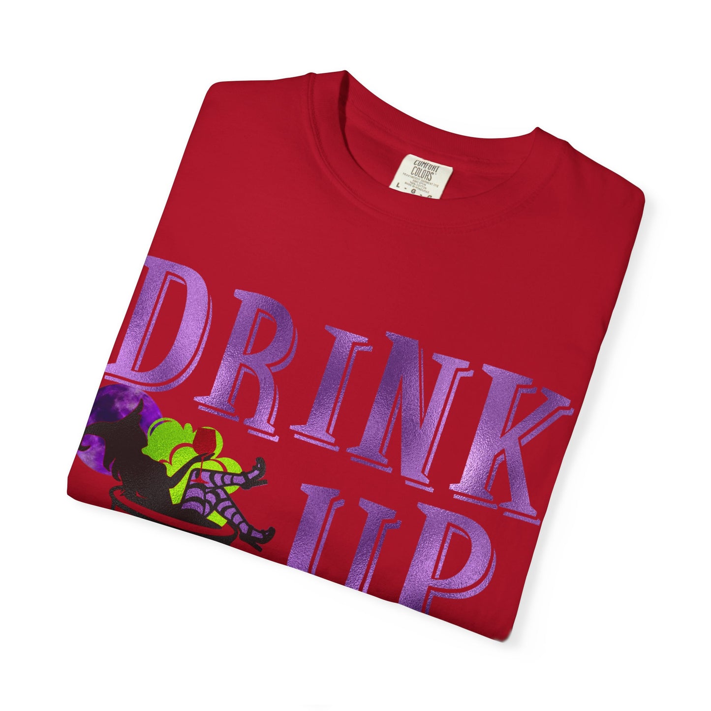 Drink Up Halloween Unisex Garment-Dyed T-shirt