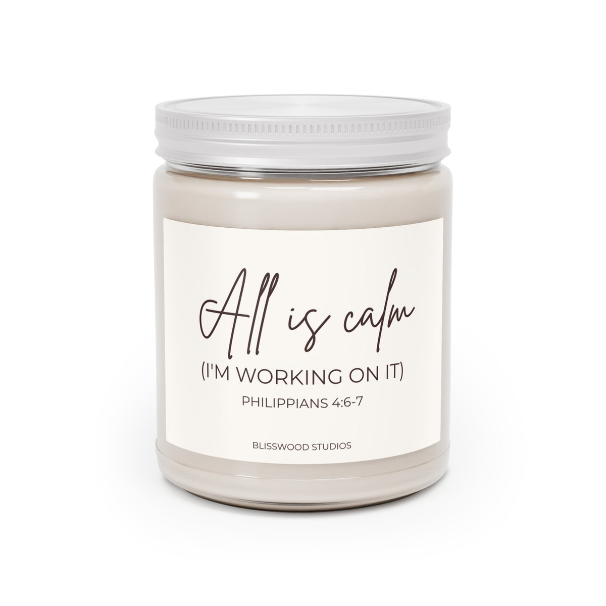 All Is Calm Soy Candle – 9oz Scented Jar