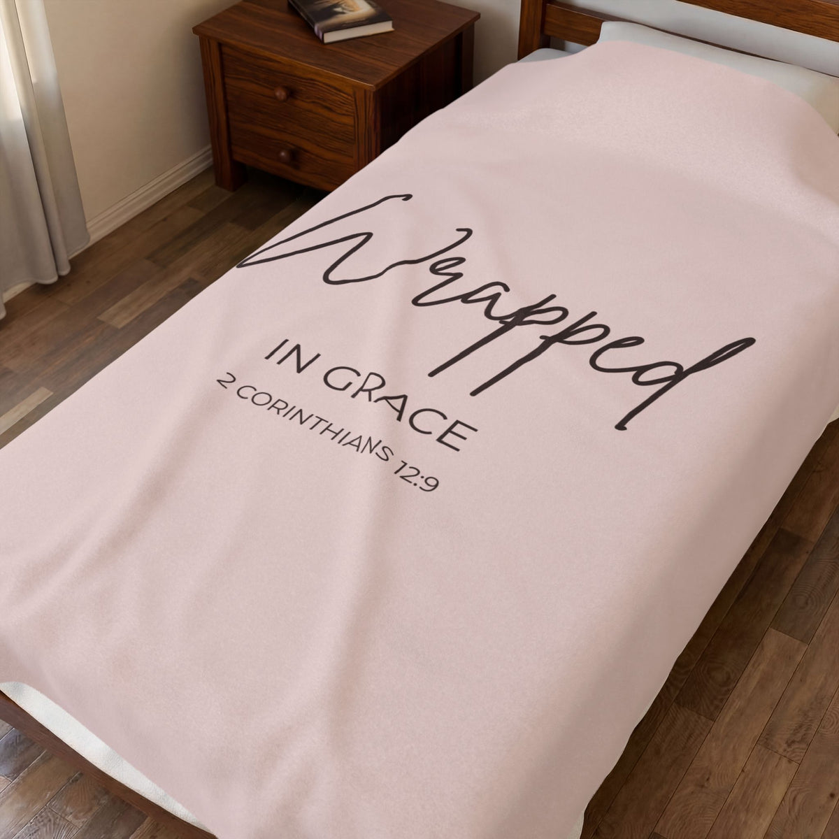 Wrapped in Grace Velveteen Plush Blanket