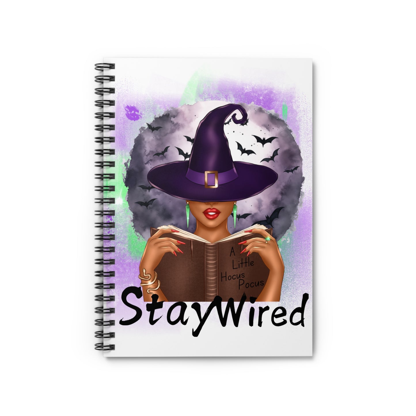 Stay Wired Halloween Spiral Notebook - Ruled Line