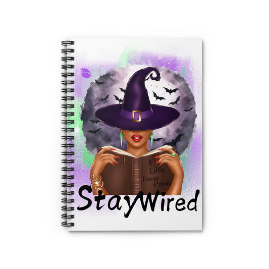 Stay Wired Halloween Spiral Notebook - Ruled Line