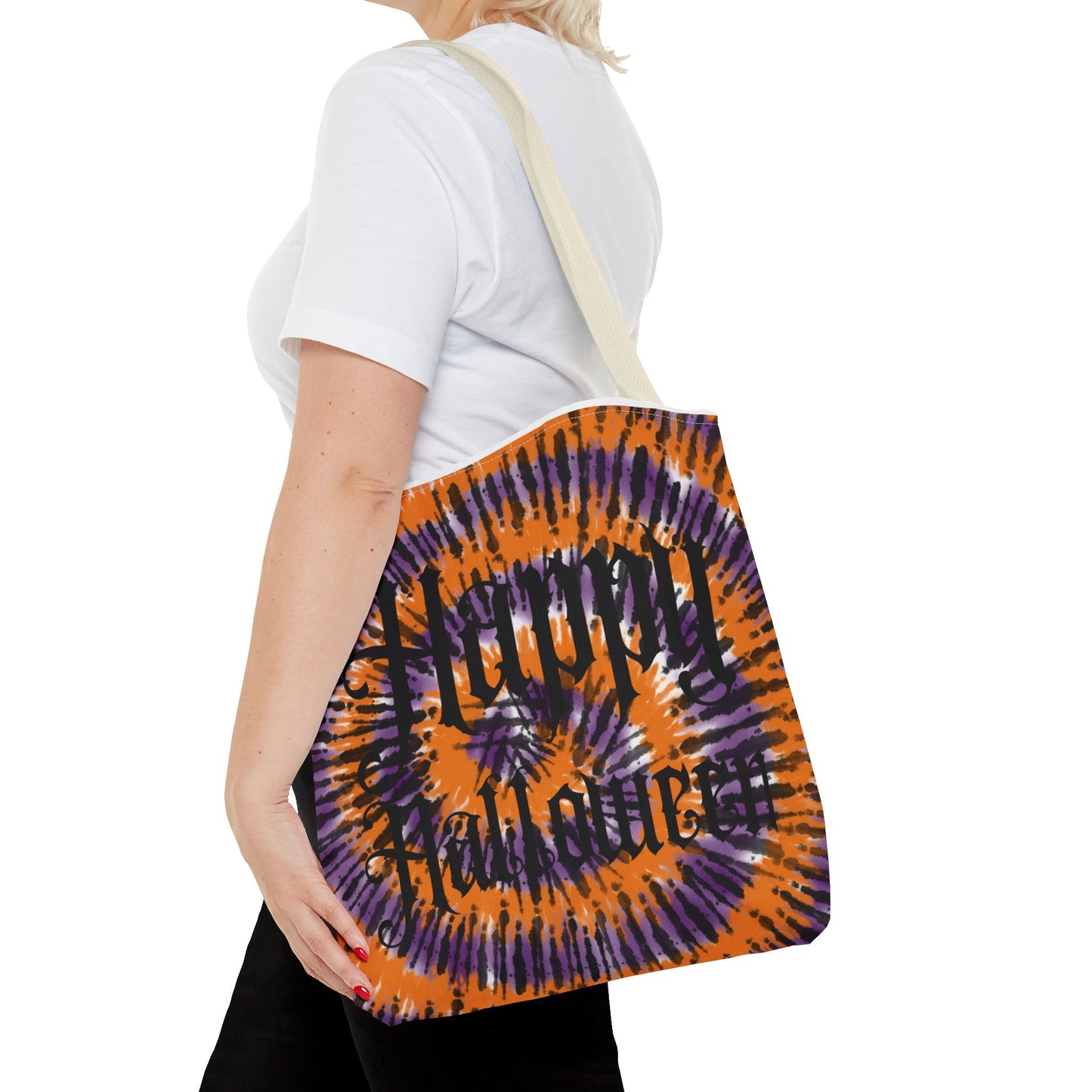 Happy Halloween Tie Dye Tote Bag
