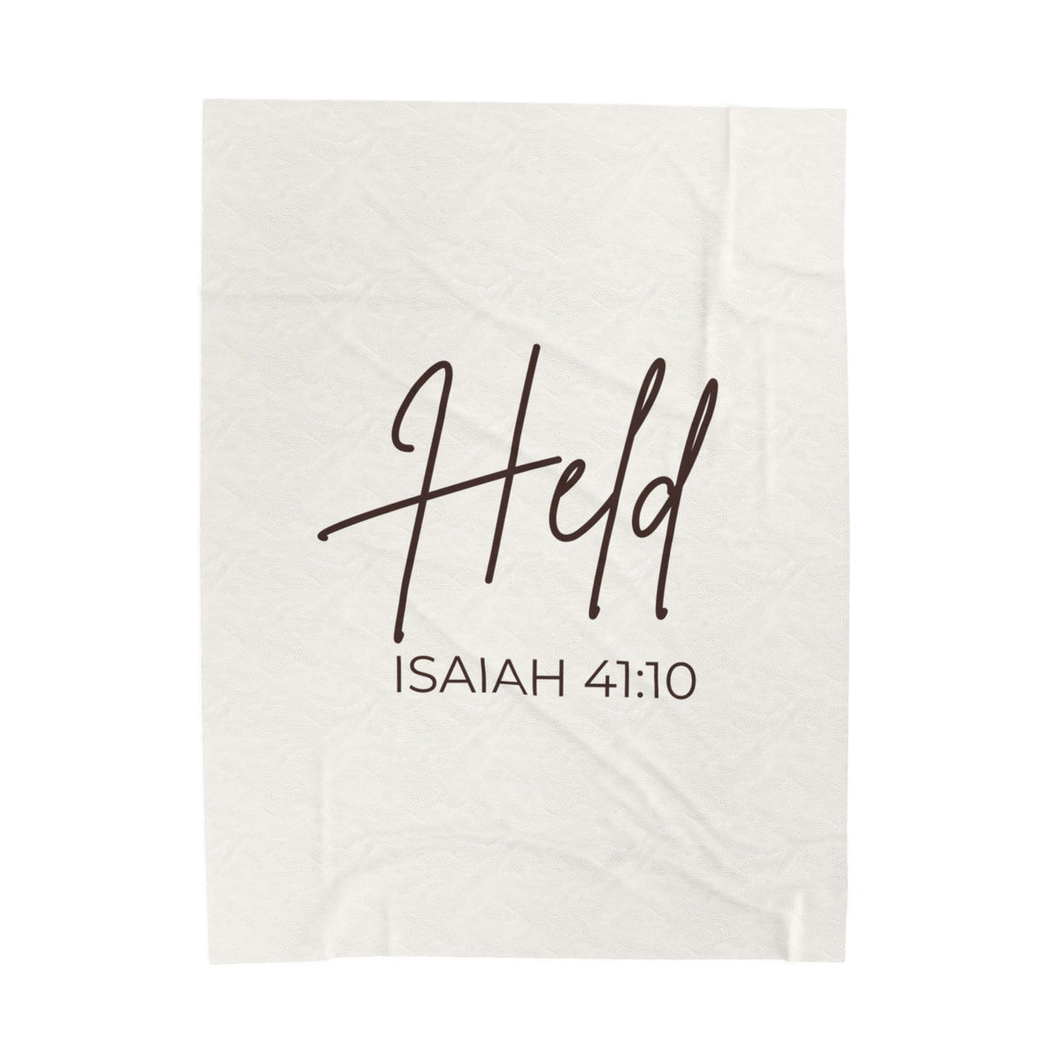 Held Velveteen Plush Blanket – Isaiah 41:10